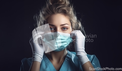 Image of A weary doctor, adorned with a medical mask, reflects the exhaustion from relentless healthcare challenges.