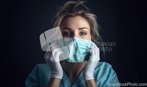 Image of A weary doctor, adorned with a medical mask, reflects the exhaustion from relentless healthcare challenges.