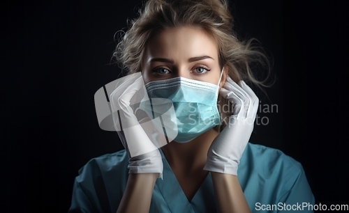 Image of A weary doctor, adorned with a medical mask, reflects the exhaustion from relentless healthcare challenges.