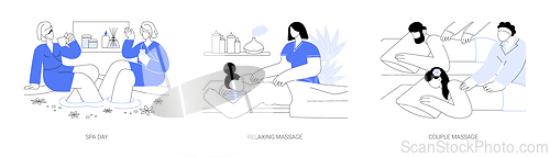 Image of Spa salon isolated cartoon vector illustrations se