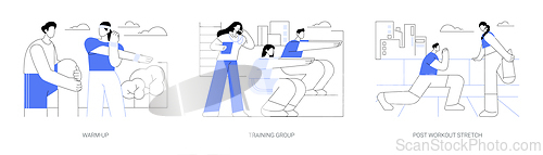 Image of Training process isolated cartoon vector illustrations se