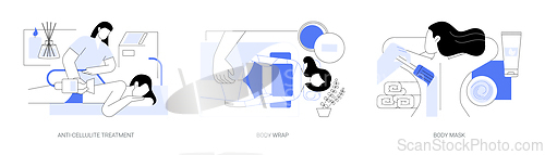 Image of Body care isolated cartoon vector illustrations se