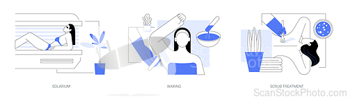 Image of Wellness and beauty salon isolated cartoon vector illustrations se