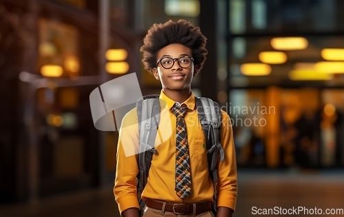 Image of An African American student passionately engages in photography, capturing moments that reflect the vibrant diversity and creative spirit within the academic environment