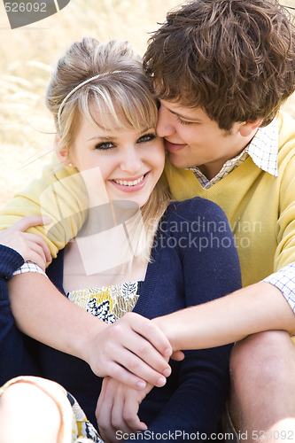 Image of Young caucasian couple in love