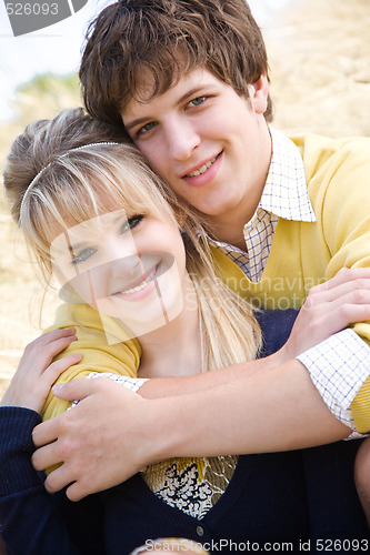 Image of Young caucasian couple in love 