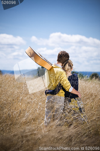 Image of Young caucasian couple in love