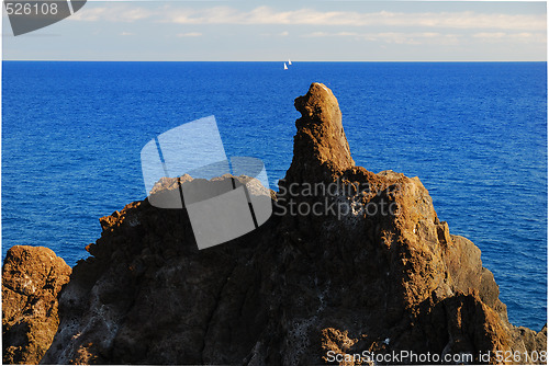 Image of A finger at the horizon.