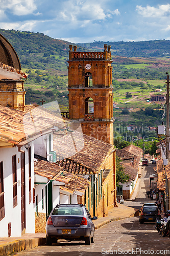 Image of Heritage town Barichara, beautiful colonial architecture in most beautiful town in Colombia.