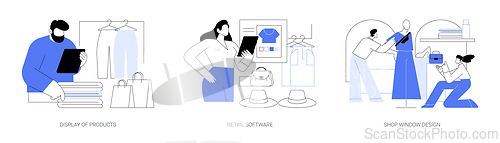 Image of Apparel retailer isolated cartoon vector illustrations se