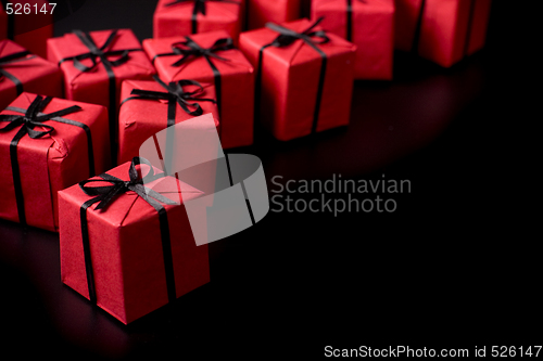 Image of red gift boxes