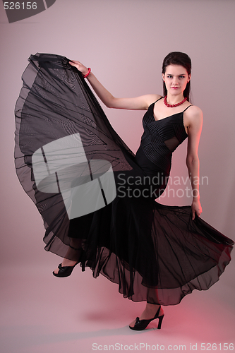 Image of Fashion model in studio