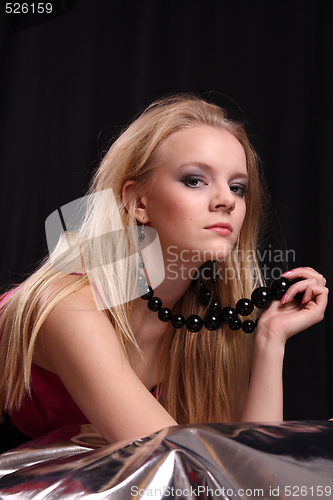 Image of Fashion model in studio