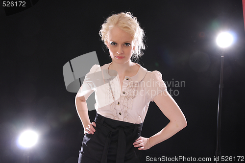 Image of Fashion model in studio