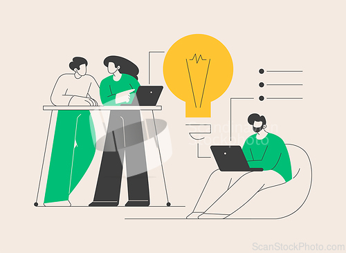 Image of Startup hub abstract concept vector illustration.