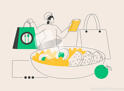 Image of Meal prep service abstract concept vector illustration.
