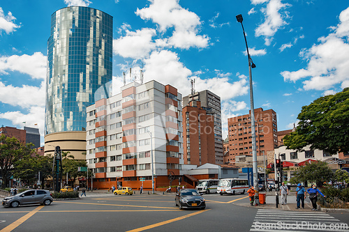 Image of Street view of daily life of ordinary in people in Medellin, Antioquia department Colombia