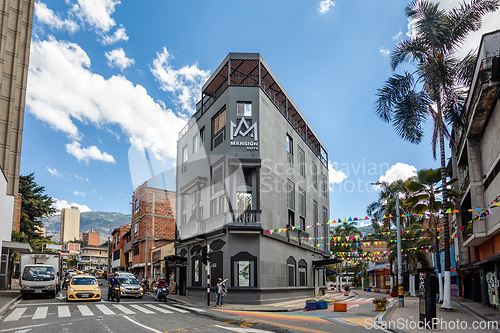 Image of Street view of daily life of ordinary in people in Medellin, Antioquia department Colombia