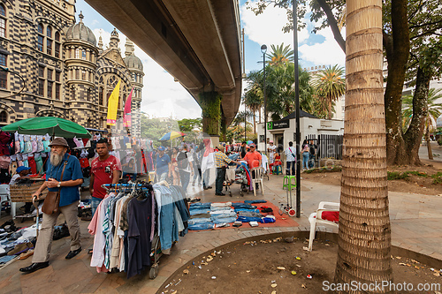 Image of Street view of daily life of ordinary in people in Medellin, Antioquia department Colombia