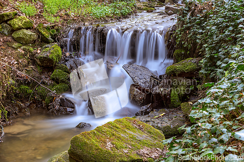 Image of beautiful waterfall long exposure