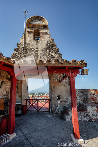 Image of Castle Fortress San Felipe de Barajas Fort, Cartagena de Indias, Caribbean coast of Colombia.