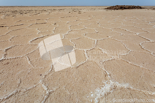 Image of Salt desert in Danakil depression, geological landscape Ethiopia, Horn of Africa