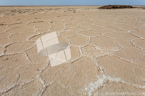 Image of Salt desert in Danakil depression, geological landscape Ethiopia, Horn of Africa