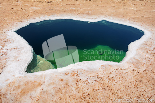 Image of Moonscape of Dallol Lake, Danakil depression geological landscape Ethiopia