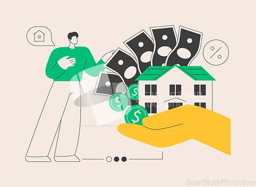 Image of Mortgage relief program abstract concept vector illustration.