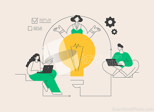 Image of Project life cycle abstract concept vector illustration.