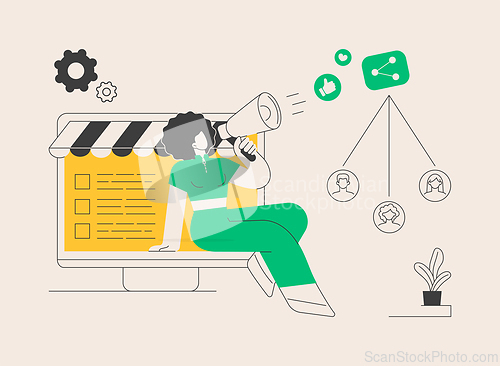 Image of Referral program abstract concept vector illustration.