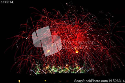 Image of Fireworks Lighting up the Sky