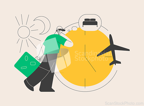 Image of Time zones abstract concept vector illustration.