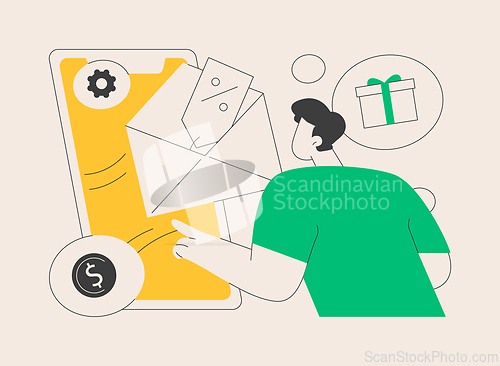 Image of Email marketing abstract concept vector illustration.