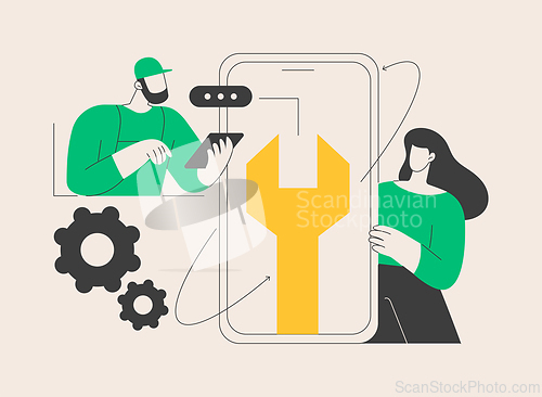 Image of Refurbished device abstract concept vector illustration.