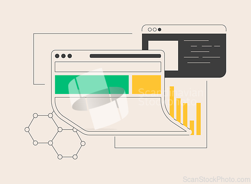 Image of Bendable device technology abstract concept vector illustration.