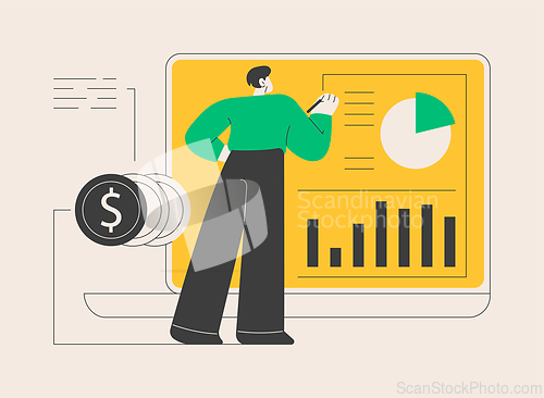 Image of Financial management system abstract concept vector illustration.