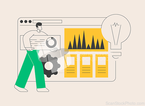 Image of Innovation management software abstract concept vector illustration.