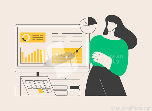 Image of Business Intelligence abstract concept vector illustration.