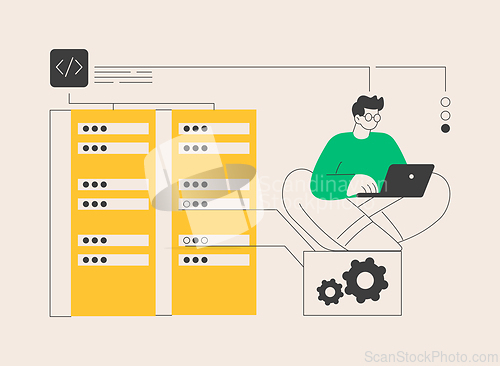 Image of Big data applications abstract concept vector illustration.