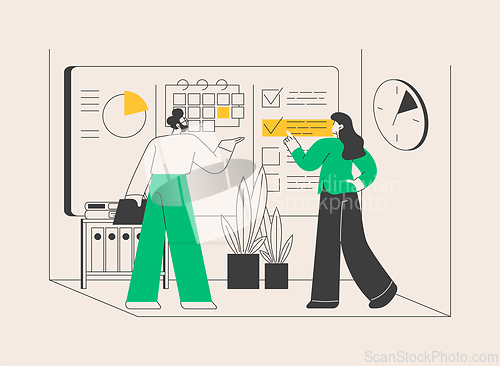 Image of Task management abstract concept vector illustration.