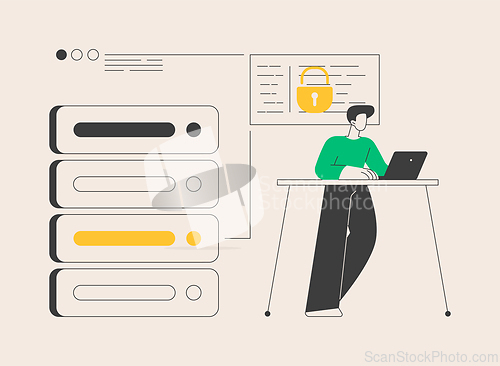 Image of Data protection abstract concept vector illustration.