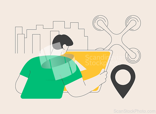Image of Aerial videography abstract concept vector illustration.