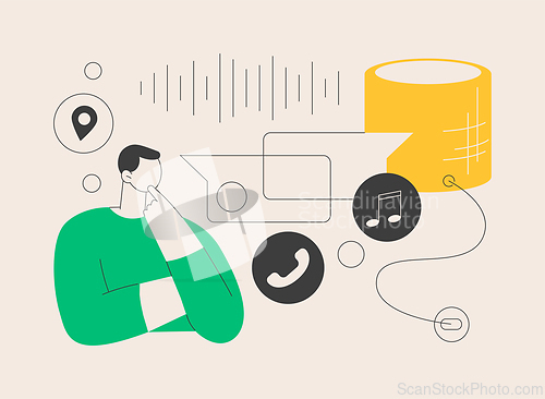 Image of Smart speaker abstract concept vector illustration.