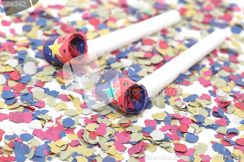 Image of two party blowers