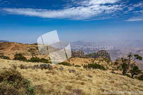 Image of Semien or Simien Mountains National Park, Ethiopia wilderness landscape