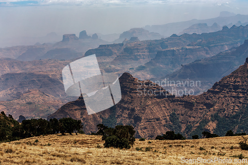 Image of Semien or Simien Mountains National Park, Ethiopia wilderness landscape