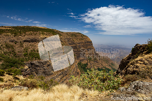 Image of Semien or Simien Mountains National Park, Ethiopia wilderness landscape