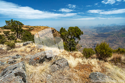 Image of Semien or Simien Mountains National Park, Ethiopia wilderness landscape