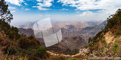 Image of Semien or Simien Mountains National Park, Ethiopia wilderness landscape